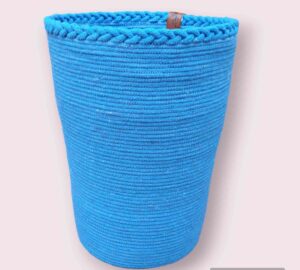 Blue Cotton Rope Storage Basket