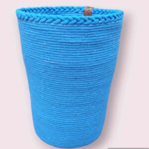 Blue Cotton Rope Storage Basket