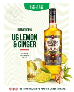 Uganda Waragi Gin- Lemon & Ginger (750ml)