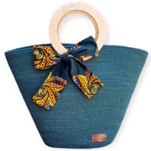 Green Bow Handmade Cotton Rope Handbag
