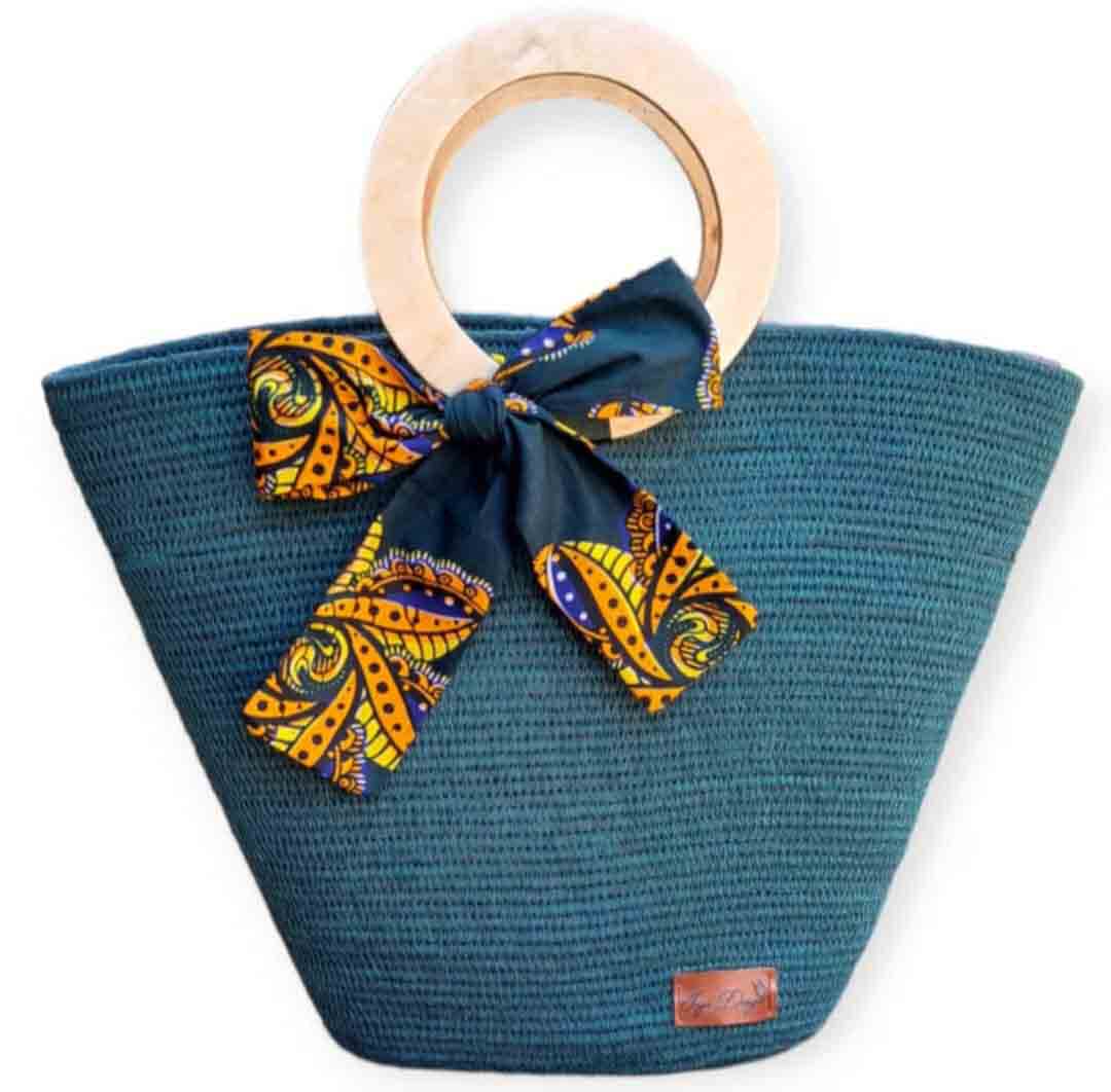Green Bow Handmade Cotton Rope Handbag