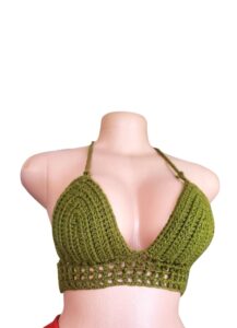 Green Crochet Top For Ladies