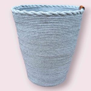 Grey Cotton Rope Storage Basket
