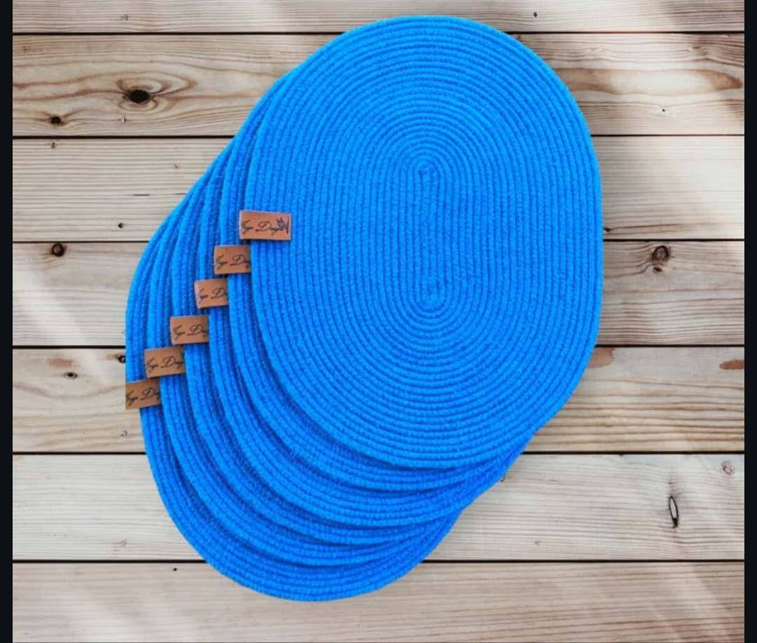 Blue Cotton Rope Tablemats/Placemats