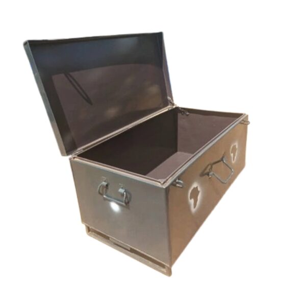 Large Metallic School Case With Rollers - Image 2