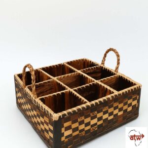 Banana Fibre (Byayi) Partitioned Glass Holder