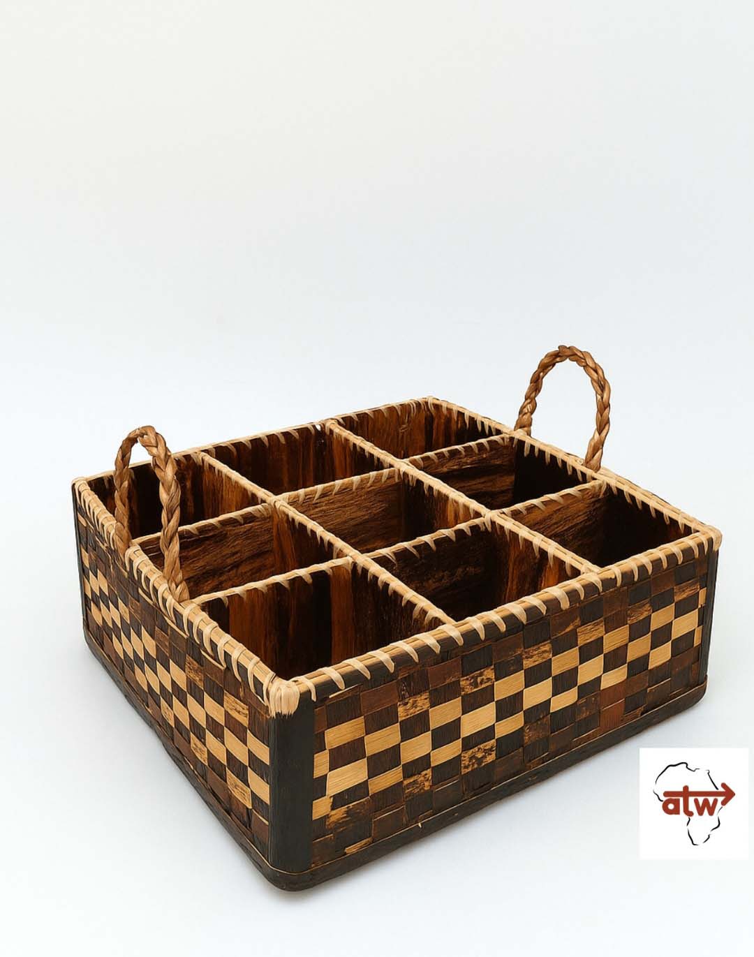 Banana Fibre (Byayi) Partitioned Glass Holder
