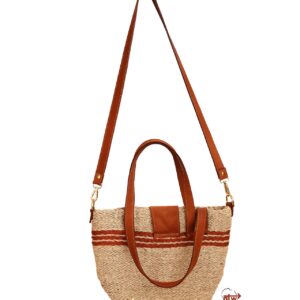 Brown Banana Fibre (Byayi) Handbag For Ladies