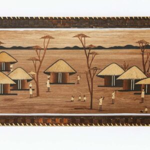 Banana Fibre African Art Piece- Homestead (Large)