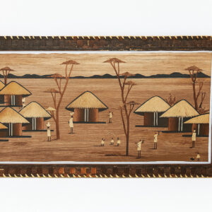 Banana Fibre African Art Piece- Homestead (Large)
