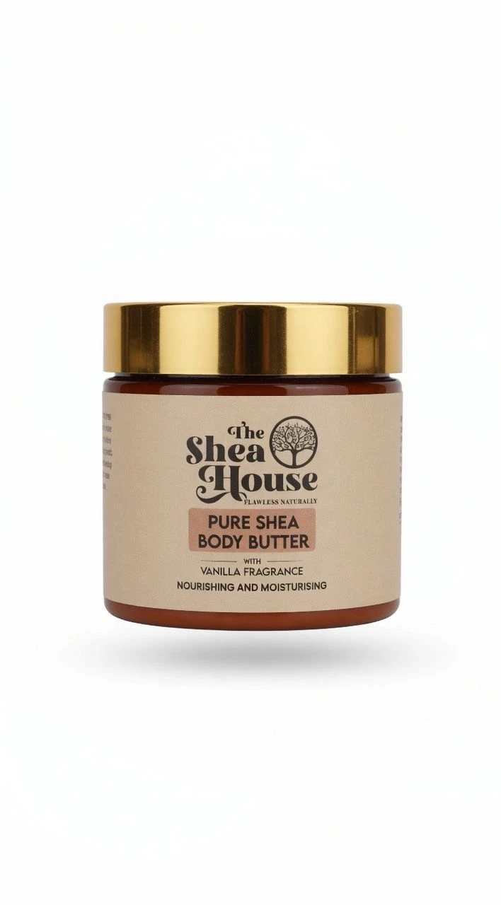 The Shea House- Pure Shea Body Butter With Vanilla Fragrance- 500g
