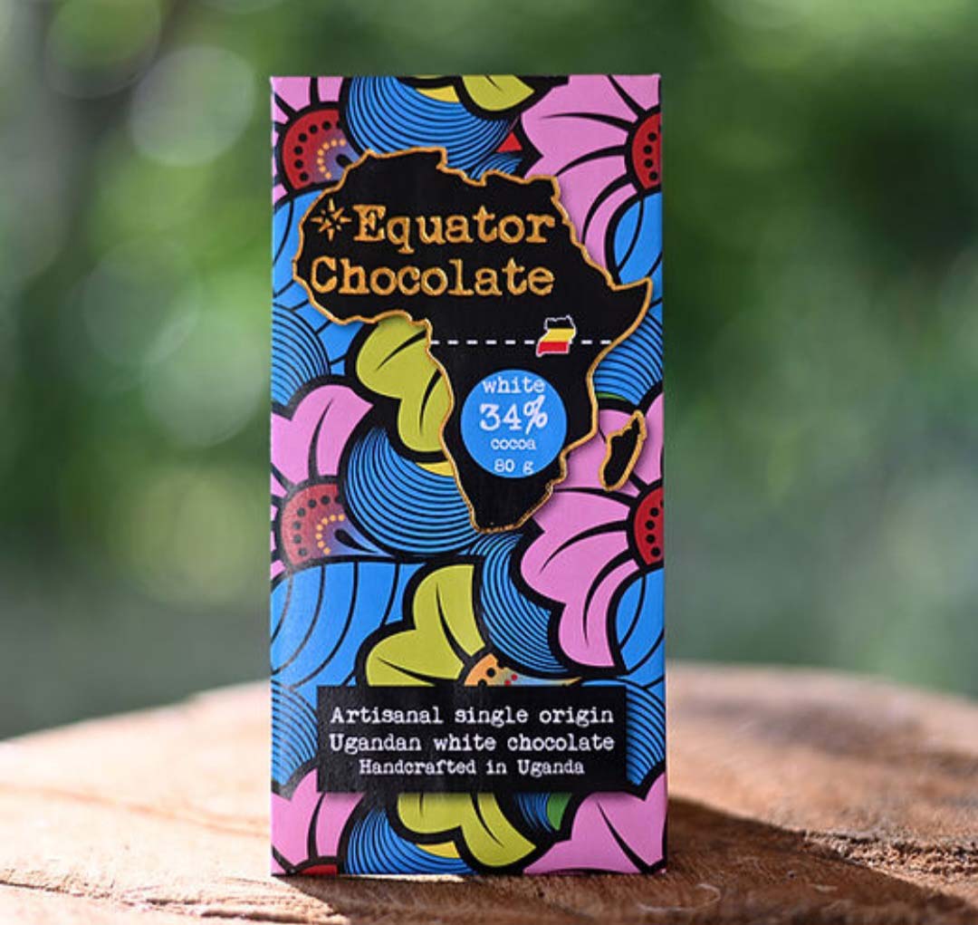 Equator Chocolate- Artisanal Single Origin Ugandan White Chocolate (34% Cocoa)- 80g