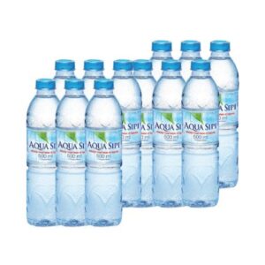 Aqua Sipi Bottled Drinking Water 500ml- Pack Of 12 Bottles