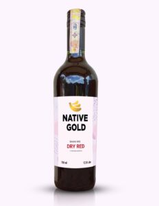 Native Gold Dry Red Banana Wine- 750ml