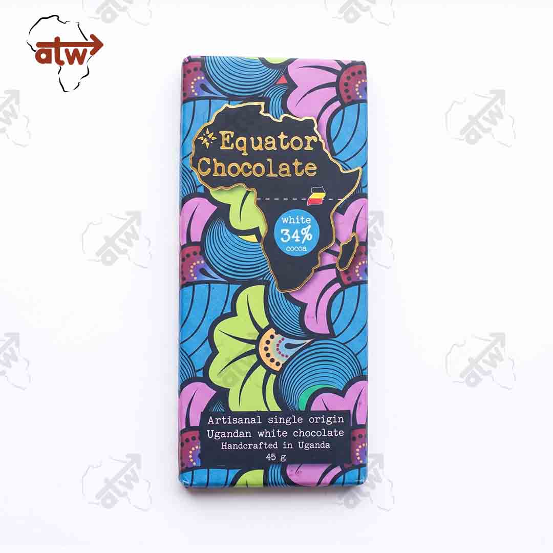 Equator Chocolate- Artisanal Single Origin Ugandan White Chocolate (34% Cocoa)- 45g - Image 2