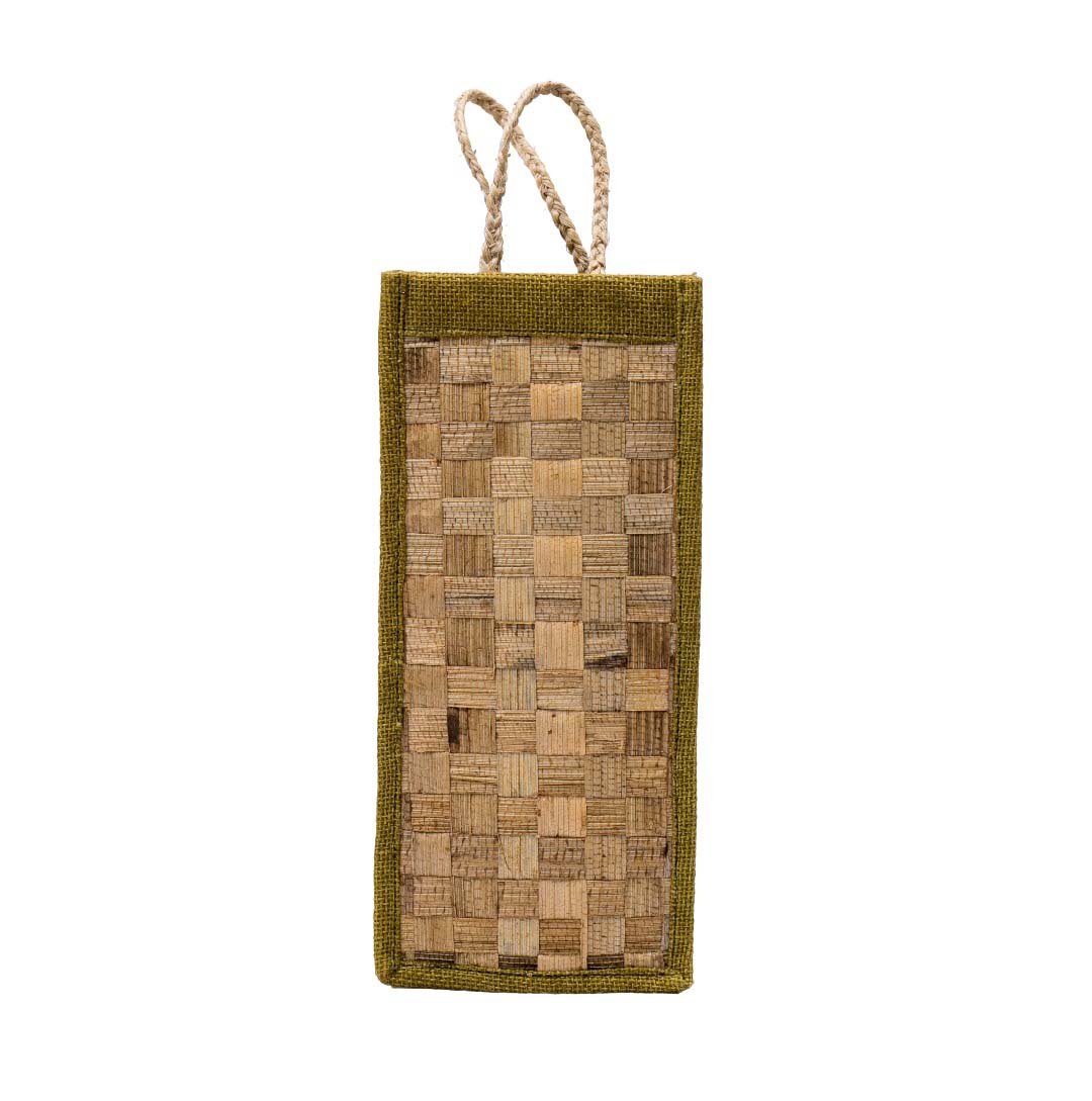 Banana Fibre & Jute Wine Bottle Holder - Image 2