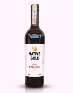 Native Gold Sweet Red Banana Wine- 750ml