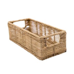 Banana Fibre (Byayi) Wicker Storage Basket With Metallic Frame