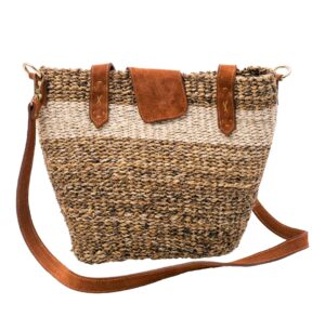 Dark Brown Banana Fibre Handbag