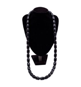 Black Bead Male Necklace