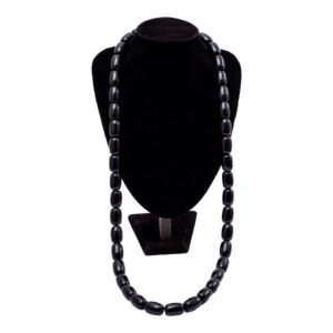 Black Bead Male Necklace