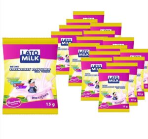 15g Lato Milk Strawberry Powder- 12 Sachets