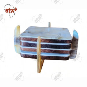 Horn Coaster Set With Stand