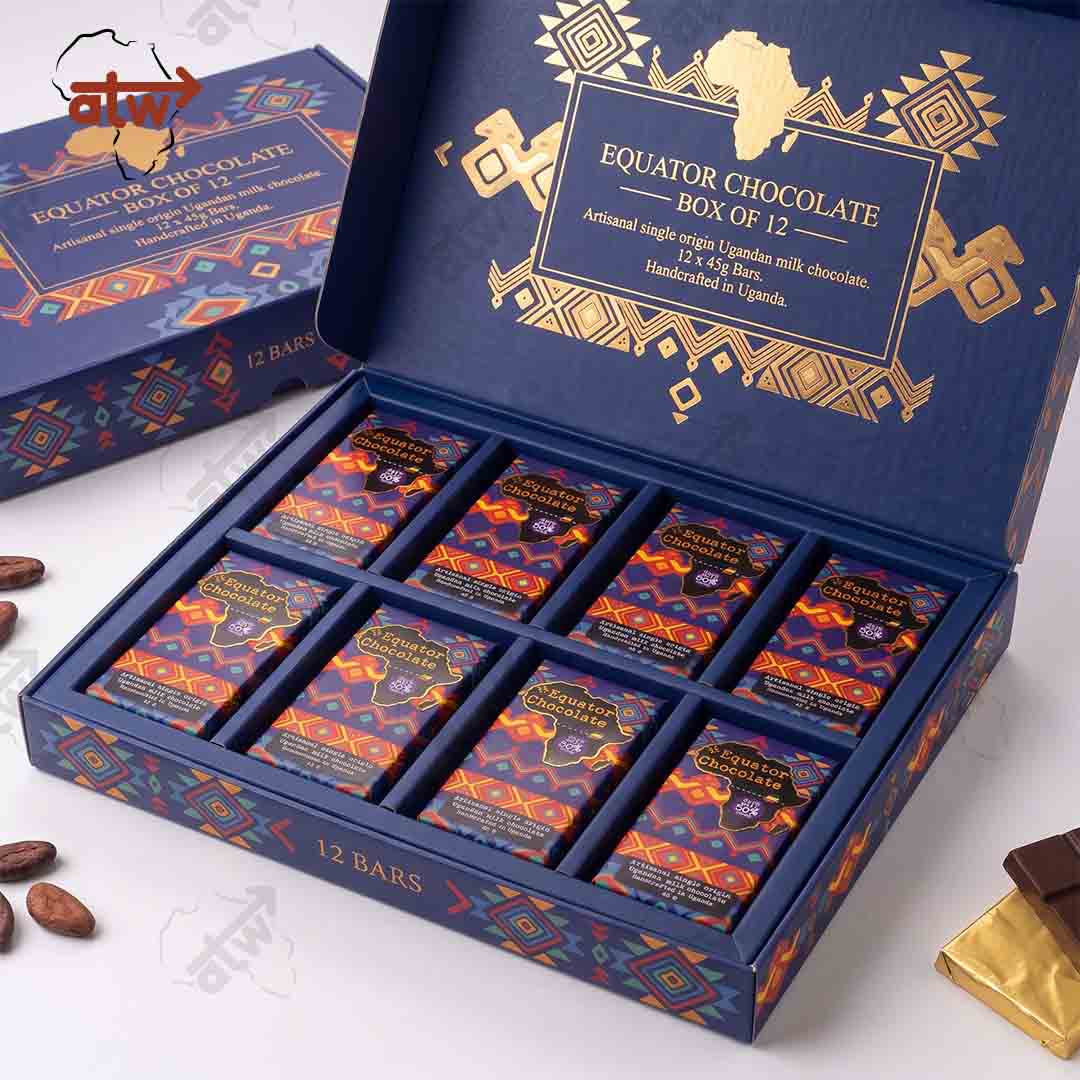 Equator Chocolate- 45g Premium Dark Milk Chocolate (50% Cocoa)- Box Of 12