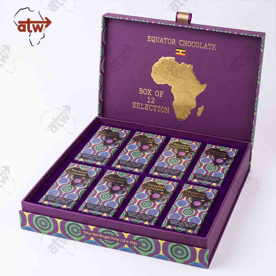 Equator Chocolate- 45g Premium Dark Chocolate (70% Cocoa)- Box Of 12