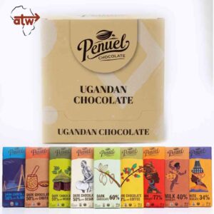 Penuel Artisanal Chocolate Display Case (36 Bars x 50g) – 100% Ugandan Single-Origin Bean-to-Bar