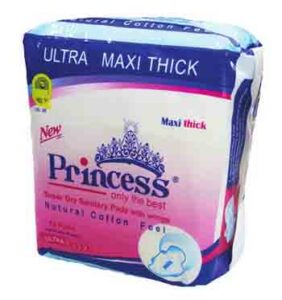 Princess Maxi Thick Sanitary Pads With Wings- 10 Pads