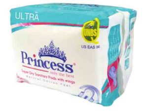 Princess Ultra Super Dry Sanitary Pads With Wings- 10 Pads